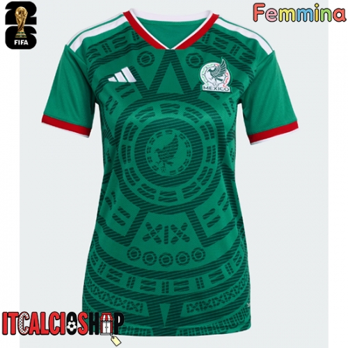 Messico Prima Maglia Femmina Mondiali 2026 Manica Corta